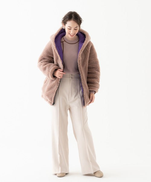 LAYMEE（レイミー）の「Frame knit / フレームニット（ニット/セーター・レディース・ブラック/ピンク/ネイビー・FREE）」の20枚目の写真