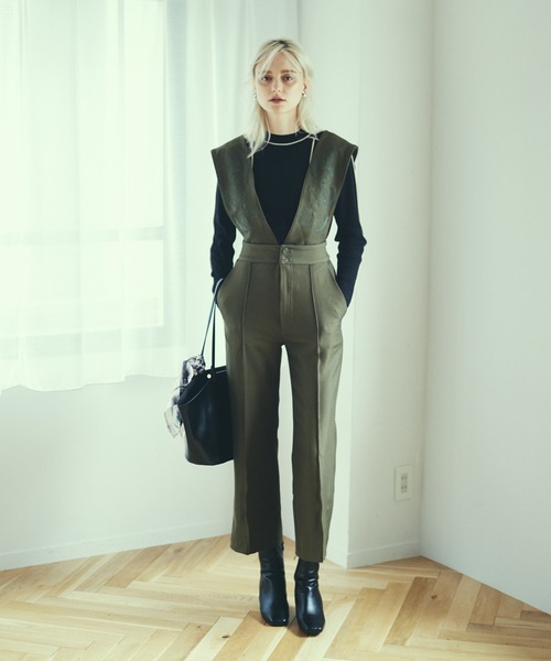 LAYMEE（レイミー）の「Frame knit / フレームニット（ニット/セーター・レディース・ブラック/ピンク/ネイビー・FREE）」の21枚目の写真