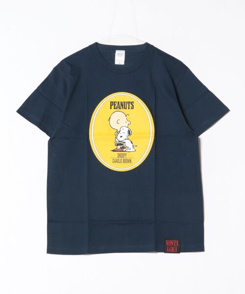 PEANUTS(ピーナッツ)の「【 PEANUTS / NOSTALGICA 】 スヌーピー Tシャツ Type D(Tシャツ/カットソー・レディース・ブラック/ネイビー/オレンジ/ブルー/グリーン/フューシャピンク・MEDIUM/LARGE)」の4枚目の写真
