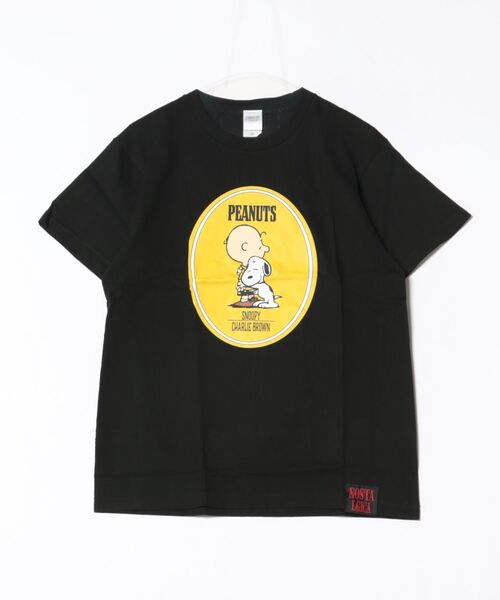 PEANUTS(ピーナッツ)の「【 PEANUTS / NOSTALGICA 】 スヌーピー Tシャツ Type D(Tシャツ/カットソー・レディース・ブラック/ネイビー/オレンジ/ブルー/グリーン/フューシャピンク・MEDIUM/LARGE)」の2枚目の写真