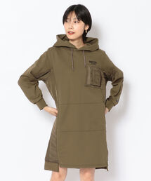 AVIREX（アヴィレックス）の「【AVIREX FLYER'S】フーディーパーカーワンピースドレス/ HOODIE PARKA ONE-PIECE DRESS AF/ アヴィレックス / AVIREX（ワンピース・レディース）」