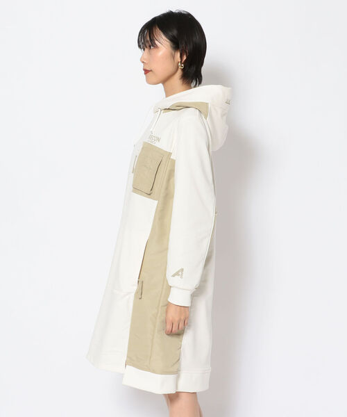 AVIREX（アヴィレックス）の「【AVIREX FLYER'S】フーディーパーカーワンピースドレス/ HOODIE PARKA ONE-PIECE DRESS AF/ アヴィレックス / AVIREX（ワンピース・レディース・ブラック/オフホワイト/オリーブ・MEDIUM/SMALL）」の6枚目の写真