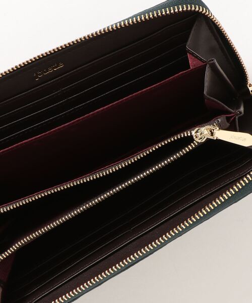 jouetie（ジュエティ）の「【jouetie/ジュエティ】　ストライプステッチ　ラウンドZIP長財布（財布・レディース・ピンク/オリーブ/ブラック/カーキ/ワイン/ダークブルー/アイボリー/ベージュ/ダークグリーン/ターコイズブルー/ブルー系その他・FREE）」の14枚目の写真