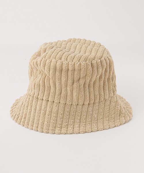 X-girl Stages（エックスガールステージス）の「コールテンバケットハット（ハット・キッズ・ブラウン/アイボリー・FREE）」の4枚目の写真