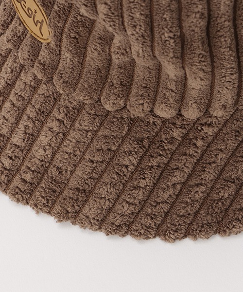 X-girl Stages（エックスガールステージス）の「コールテンバケットハット（ハット・キッズ・ブラウン/アイボリー・FREE）」の6枚目の写真