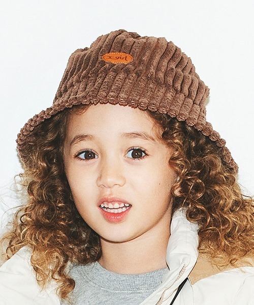 X-girl Stages（エックスガールステージス）の「コールテンバケットハット（ハット・キッズ・ブラウン/アイボリー・FREE）」の13枚目の写真