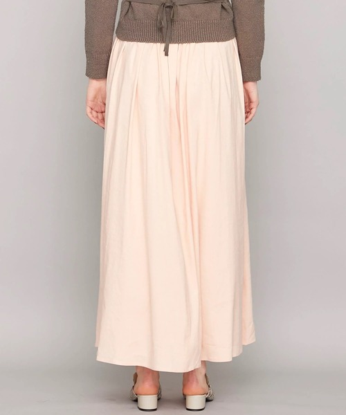 FEMMENT(ファモン)の「【FEMMENT(ファモン)】バイオリネンストレッチロングスカート(スカート・レディース・スモークピンク・1/2)」の5枚目の写真