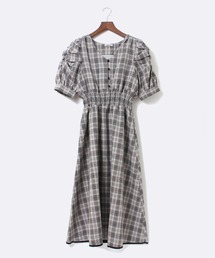 NOMAE | 【NOMAE】チェックギャザースリーブワンピース(ワンピース)