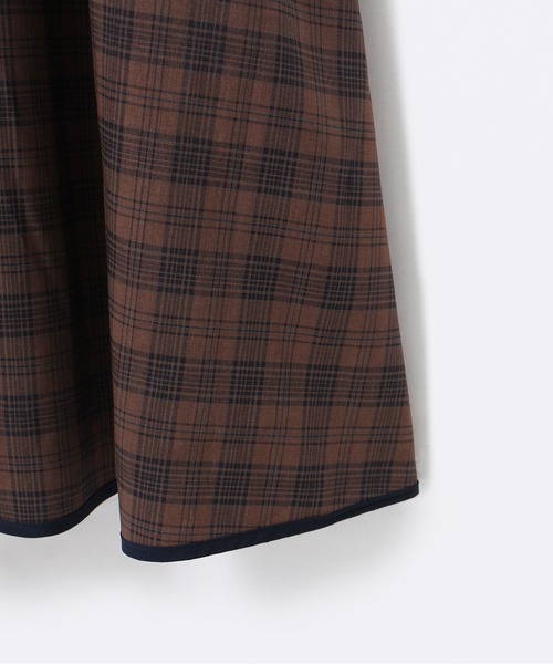 NOMAE（ノーマエ）の「【NOMAE】チェックギャザースリーブワンピース（ワンピース・レディース・ホワイト/ライトグレー/ライトブラウン・FREE）」の14枚目の写真