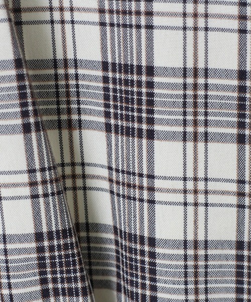 NOMAE（ノーマエ）の「【NOMAE】チェックギャザースリーブワンピース（ワンピース・レディース・ホワイト/ライトグレー/ライトブラウン・FREE）」の10枚目の写真