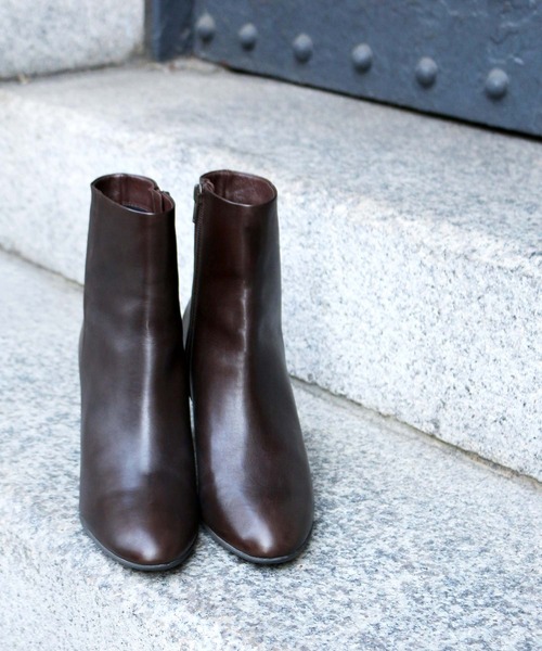 coca(ANDEX shoes product)(コカ)の「coca / コカ 本革 7.5cm ストレートヒール ショートブーツ 421014(ブーツ・レディース・ホワイト/ダークブラウン/ブラック・24cm/22cm/22.5cm/23.5cm/24.5cm/23cm)」の13枚目の写真