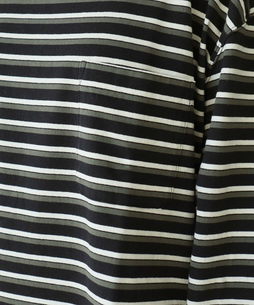 note et silence (ノートエシロンス)の「◇ロッシェ天竺ボーダー スリット長袖プルオーバー(Tシャツ/カットソー・レディース・ネイビー/その他・FREE)」の17枚目の写真