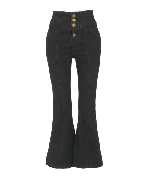 Julia Boutique（ジュリアブティック）の「4連ボタンセンターシームフレアデニムパンツ/21563（デニムパンツ・レディース・ブラック/ネイビー/ブルー・3L/L/LL/S/M）」の11枚目の写真