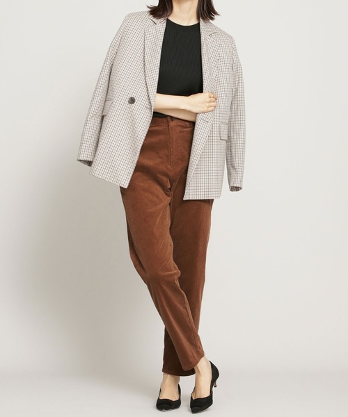 NANO universe（ナノユニバース）の「【WEB限定】コーデュロイテーパードパンツ（その他パンツ・レディース・ダークブラウン/キャメル/アイボリー・マルチサイズ）」の12枚目の写真