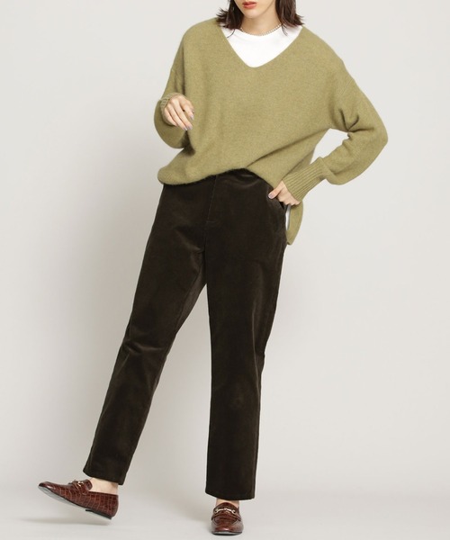 NANO universe（ナノユニバース）の「【WEB限定】コーデュロイテーパードパンツ（その他パンツ・レディース・ダークブラウン/キャメル/アイボリー・マルチサイズ）」の14枚目の写真