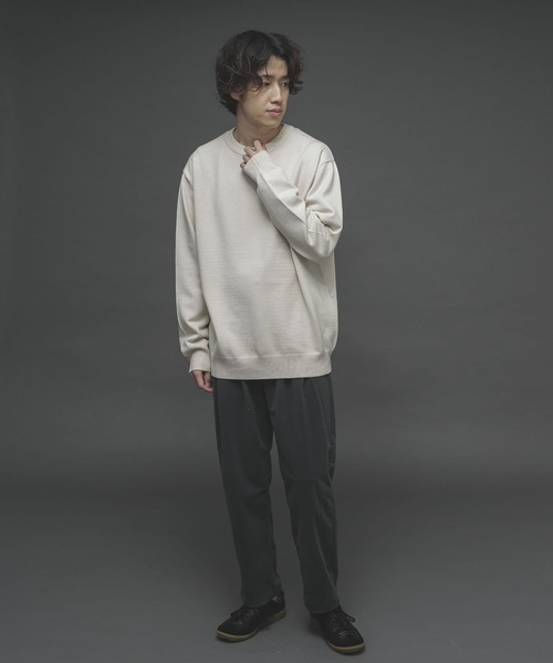 SENSE OF PLACE by URBAN RESEARCH（センスオブプレイスバイアーバンリサーチ）の「ストレッチクルーネックセーター（ニット/セーター・メンズ・ブルー/ブラウン/アイボリー/ライトベージュ/ブラック/ミント・LARGE/MEDIUM）」の13枚目の写真