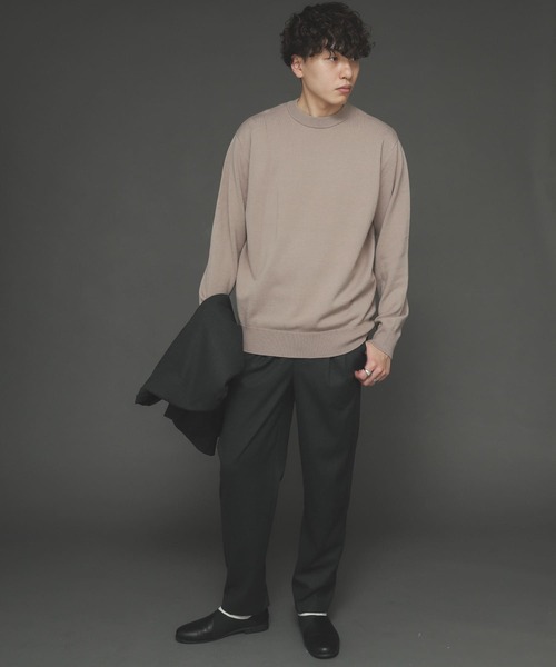 SENSE OF PLACE by URBAN RESEARCH（センスオブプレイスバイアーバンリサーチ）の「ストレッチクルーネックセーター（ニット/セーター・メンズ・ブルー/ブラウン/アイボリー/ライトベージュ/ブラック/ミント・LARGE/MEDIUM）」の15枚目の写真