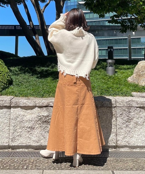 FREE'S MART（フリーズマート）の「【Sシリーズ対応】ヨークフレアデニムスカート（スカート・レディース・ホワイト系その他/ベージュ系その他/ダークネイビー・SMALL/MEDIUM）」の20枚目の写真