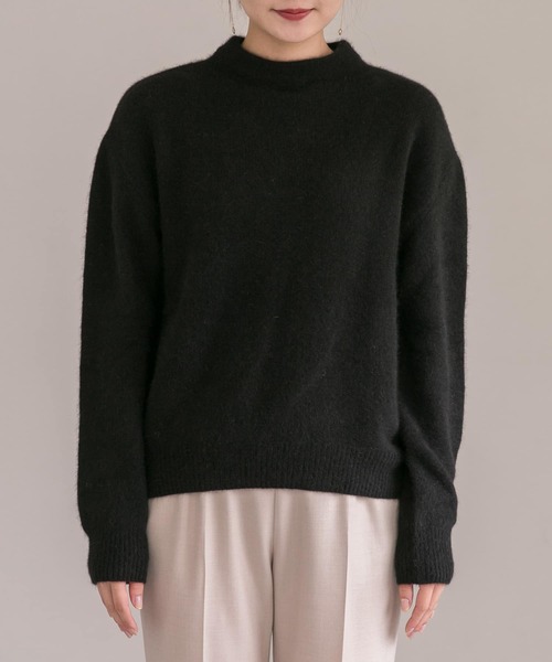 URBAN RESEARCH ROSSO WOMEN(アーバンリサーチ ロッソ)の「エアリーニットハイネックプルオーバー(ニット/セーター・レディース・ブラック/オレンジ/アイボリー・FREE)」の22枚目の写真