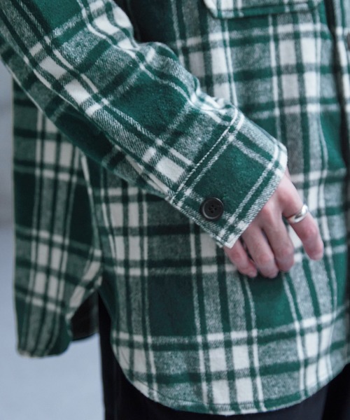 Snap club(スナップクラブ)の「【Snap club】オーバーサイズ ネルチェックCPOジャケット(ブルゾン・メンズ・ブルー系その他/ブラック系その他/ベージュ系その他/グリーン系その他・L/M)」の22枚目の写真