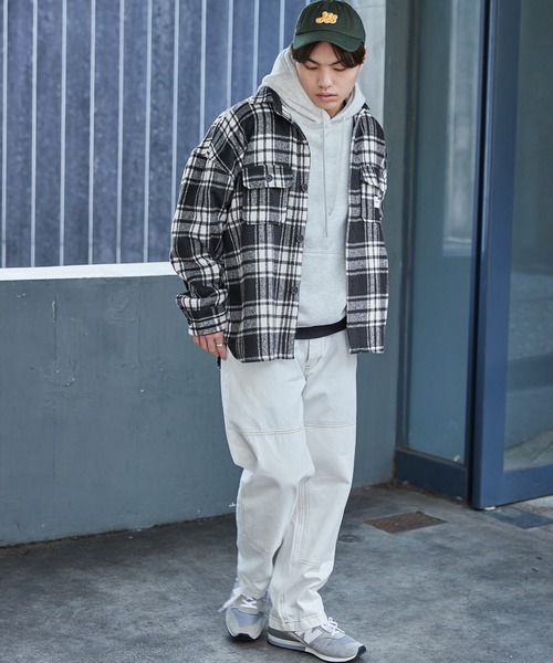 Snap club(スナップクラブ)の「【Snap club】オーバーサイズ ネルチェックCPOジャケット(ブルゾン・メンズ・ブルー系その他/ブラック系その他/ベージュ系その他/グリーン系その他・L/M)」の11枚目の写真