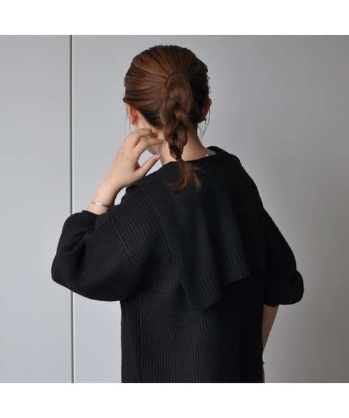 CPCM（シーピーシーエム）の「セーラーカラーニットプルーバー（ニット/セーター・レディース・ベージュ/ブラック/グリーン系その他・FREE）」の7枚目の写真