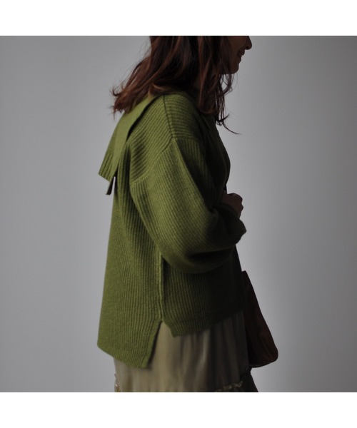 CPCM（シーピーシーエム）の「セーラーカラーニットプルーバー（ニット/セーター・レディース・ベージュ/ブラック/グリーン系その他・FREE）」の19枚目の写真