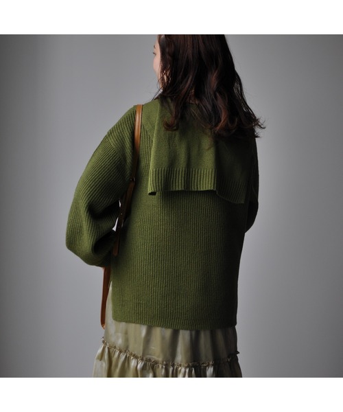 CPCM（シーピーシーエム）の「セーラーカラーニットプルーバー（ニット/セーター・レディース・ベージュ/ブラック/グリーン系その他・FREE）」の21枚目の写真