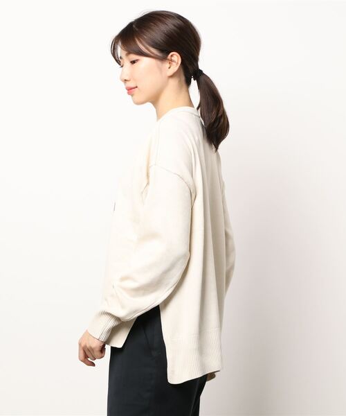 Lugnoncure（ルノンキュール）の「ロゴプリントニット（ニット/セーター・レディース・オフホワイト/グリーン/チャコール・ﾌﾘ-）」の4枚目の写真