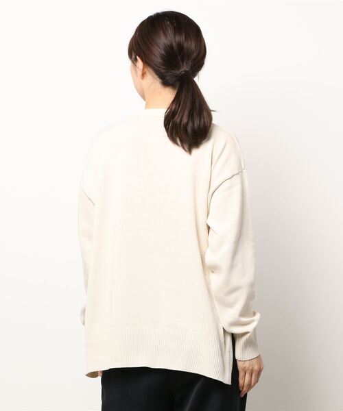 Lugnoncure（ルノンキュール）の「ロゴプリントニット（ニット/セーター・レディース・オフホワイト/グリーン/チャコール・ﾌﾘ-）」の5枚目の写真