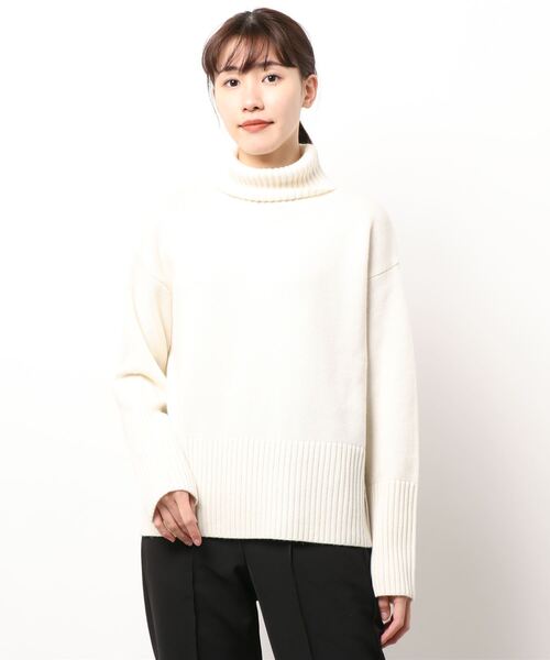 N.O.R.C by the line（ノークバイザライン）の「ウールカシミヤタートルネック（ニット/セーター・レディース・ブラック/ピンク/オフホワイト/アッシュブラウン/ベージュ/トップグレー・L/M/S）」の2枚目の写真