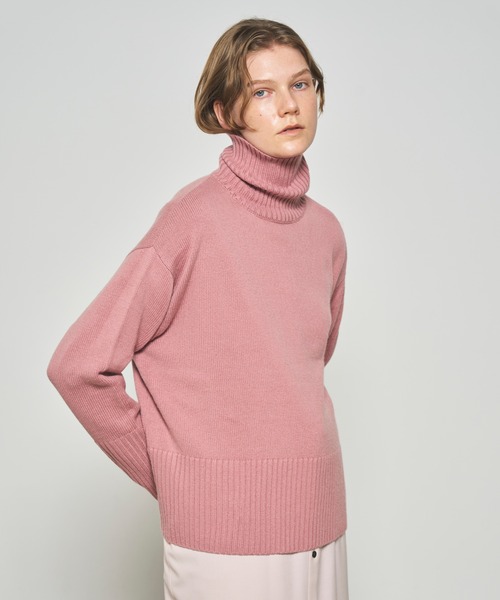 N.O.R.C by the line（ノークバイザライン）の「ウールカシミヤタートルネック（ニット/セーター・レディース・ブラック/ピンク/オフホワイト/アッシュブラウン/ベージュ/トップグレー・L/M/S）」の6枚目の写真