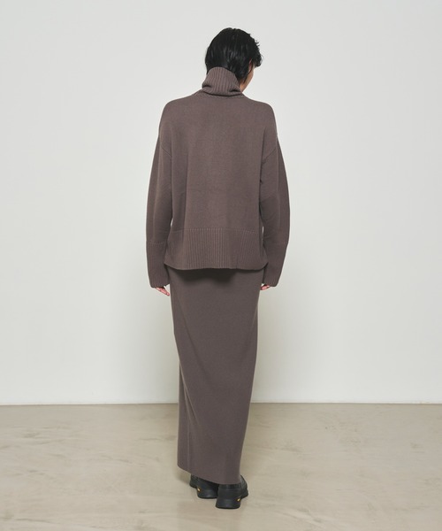 N.O.R.C by the line（ノークバイザライン）の「ウールカシミヤタートルネック（ニット/セーター・レディース・ブラック/ピンク/オフホワイト/アッシュブラウン/ベージュ/トップグレー・L/M/S）」の8枚目の写真