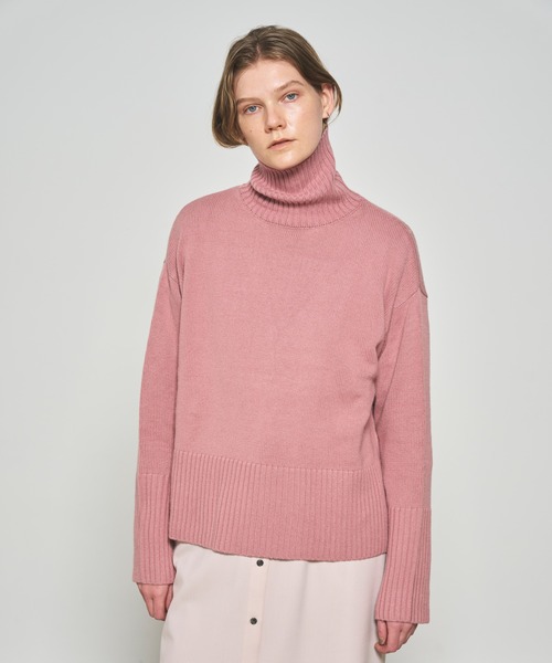 N.O.R.C by the line（ノークバイザライン）の「ウールカシミヤタートルネック（ニット/セーター・レディース・ブラック/ピンク/オフホワイト/アッシュブラウン/ベージュ/トップグレー・L/M/S）」の13枚目の写真