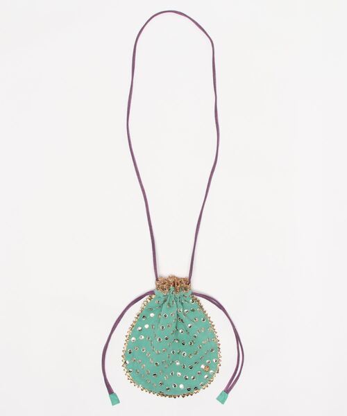 NE QUITTEZ PAS!（ヌキテパ）の「【 ne Quittez pas / ヌキテパ 】ドット刺繍巾着バッグ 012021GZ5 LCF（ハンドバッグ・レディース・ライトブルー/グリーン/ピンク・FREE）」の2枚目の写真