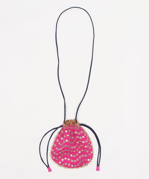 NE QUITTEZ PAS!（ヌキテパ）の「【 ne Quittez pas / ヌキテパ 】ドット刺繍巾着バッグ 012021GZ5 LCF（ハンドバッグ・レディース・ライトブルー/グリーン/ピンク・FREE）」の4枚目の写真