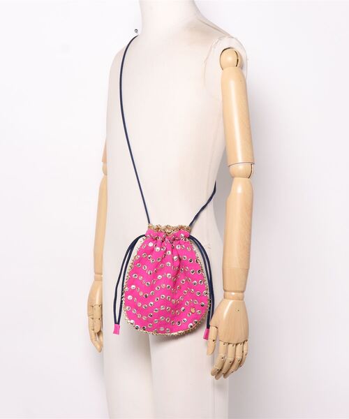 NE QUITTEZ PAS!（ヌキテパ）の「【 ne Quittez pas / ヌキテパ 】ドット刺繍巾着バッグ 012021GZ5 LCF（ハンドバッグ・レディース・ライトブルー/グリーン/ピンク・FREE）」の7枚目の写真