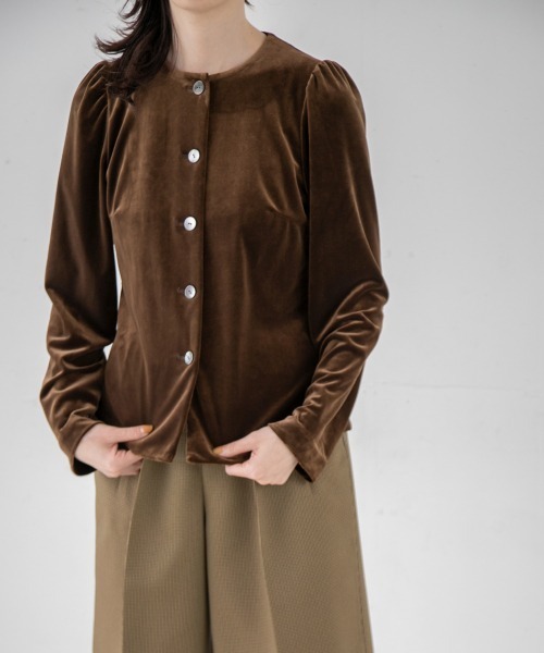 VELOUR PUFF SHIRTS JACKET　236255