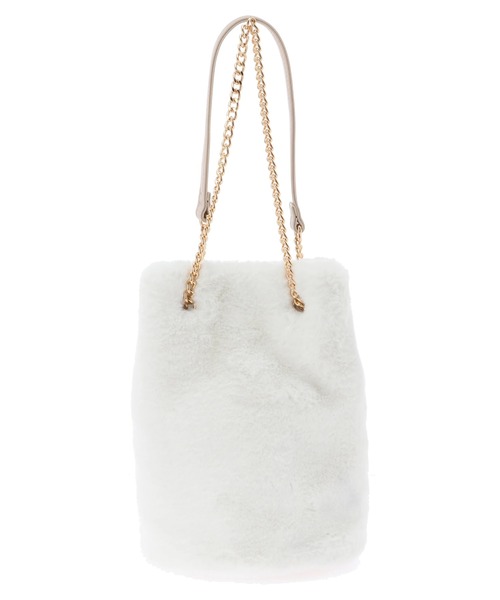 earth music&ecology(アースミュージックアンドエコロジー)の「ファー巾着バッグ *(ハンドバッグ・レディース・ブラウン/ピンク/アイボリー・FREE)」の12枚目の写真