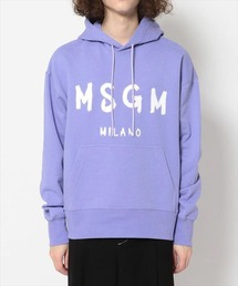 Msgm Activewear エムエスジーエムアクティブウェア メンズ のパーカー ブルー ネイビー 青色系 前面プリント 通販 Zozotown