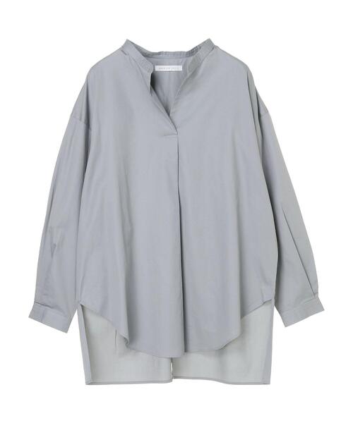 AMERICAN HOLIC(アメリカンホリック)の「綿サテンスキッパーバックボタンシャツ(シャツ/ブラウス・レディース・サックスブルー/アイボリー/キャメル・M/L)」の7枚目の写真