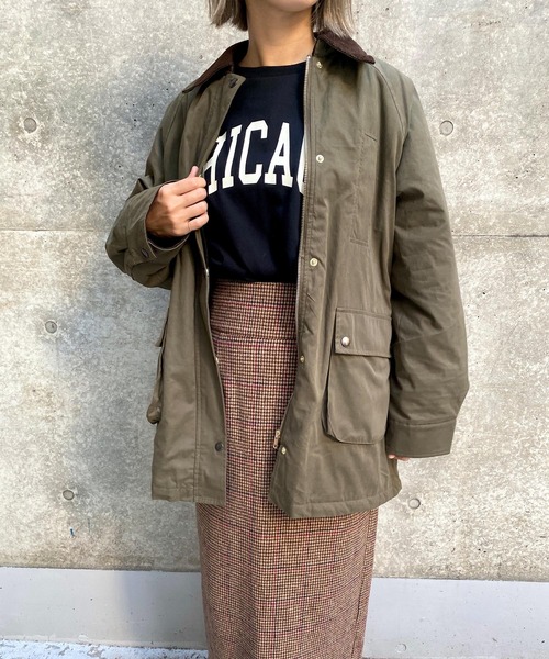 MLI'A(エムリア)の「襟配色ミリタリージャケット(ブルゾン・レディース・ベージュ/カーキ・M)」の6枚目の写真