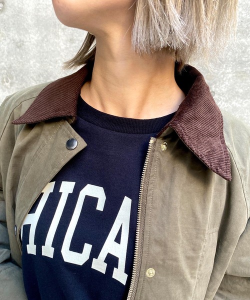 MLI'A(エムリア)の「襟配色ミリタリージャケット(ブルゾン・レディース・ベージュ/カーキ・M)」の7枚目の写真