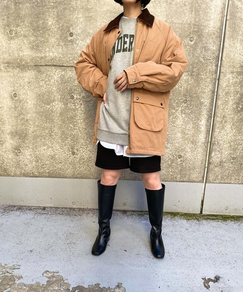 MLI'A(エムリア)の「襟配色ミリタリージャケット(ブルゾン・レディース・ベージュ/カーキ・M)」の16枚目の写真