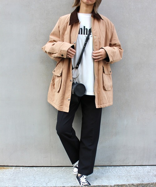 MLI'A(エムリア)の「襟配色ミリタリージャケット(ブルゾン・レディース・ベージュ/カーキ・M)」の21枚目の写真