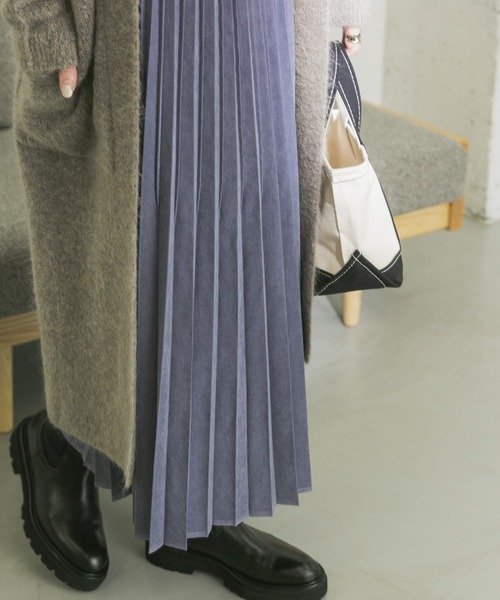 URBAN RESEARCH（アーバンリサーチ）の「スウエードタッチプリーツスカート（スカート・レディース・ブルー系その他/カーキ/キャメル・FREE）」の22枚目の写真