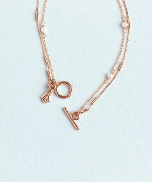 Phoebe（フィービィー）の「レイヤードパールマンテルブレスレット/シンプルチェーン（ブレスレット・レディース・イエローゴールド/ピンクゴールド・FREE）」の11枚目の写真