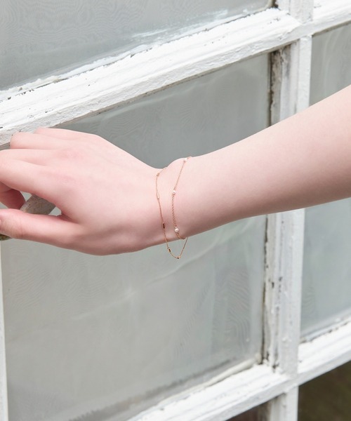 Phoebe（フィービィー）の「レイヤードパールマンテルブレスレット/シンプルチェーン（ブレスレット・レディース・イエローゴールド/ピンクゴールド・FREE）」の13枚目の写真