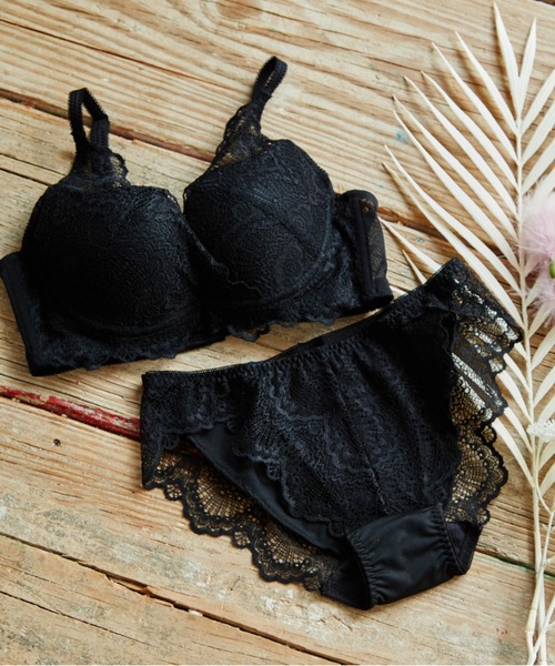 セール】カシュクール脇高ブラジャー&ショーツセット（ブラ&ショーツ
