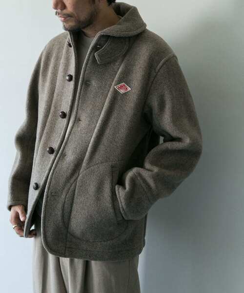 DANTON（ダントン）の「DANTON　ROUND COLLAR JACKET（ブルゾン・メンズ・チャコールグレー/ベージュ/ネイビー・40/38）」の3枚目の写真
